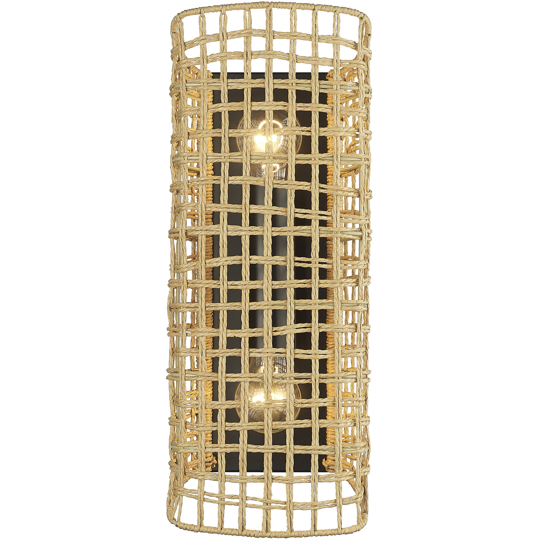 Layney 2 Light 6.75 inch Matte Black Wall Sconce Wall Light